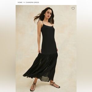 Rails Black  Slip Maxi with Spaghetti Straps